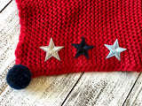 HUG ME red x stars